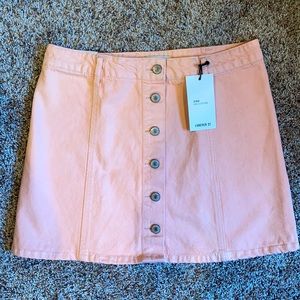 Pink Jean Skirt